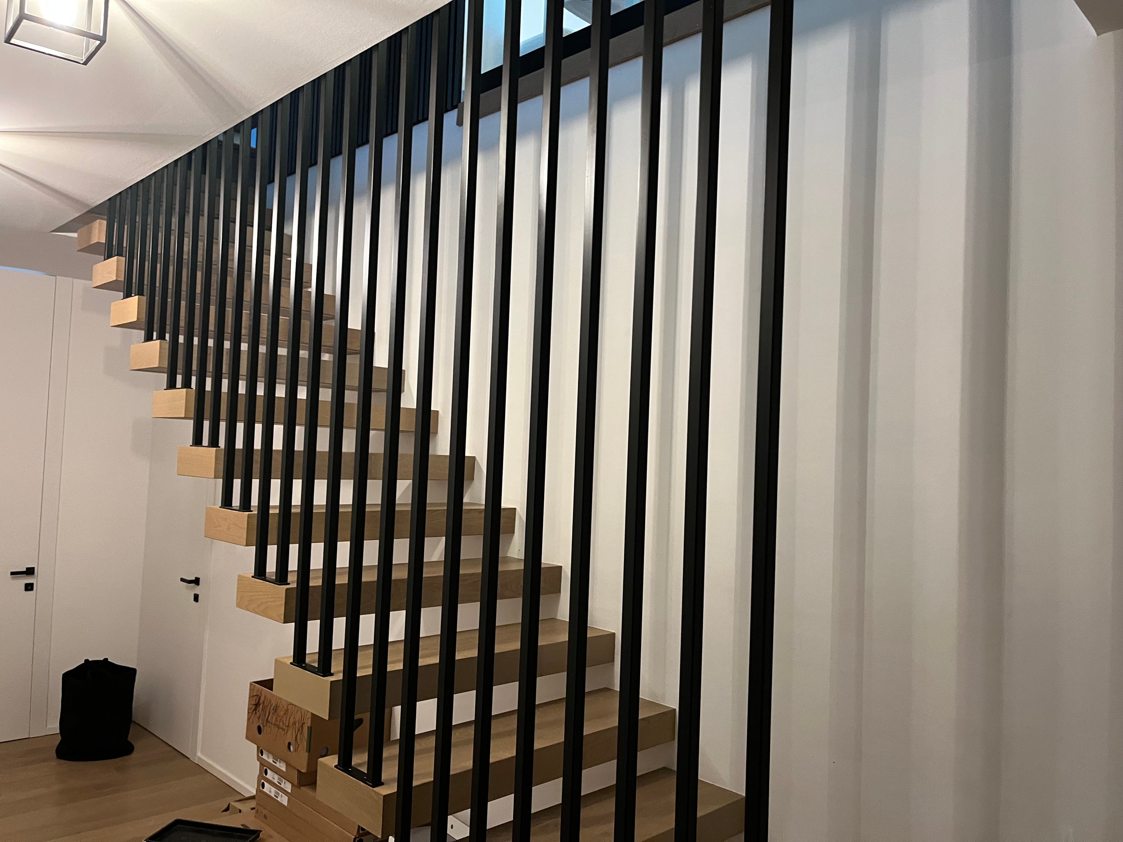 Schwarzes Edelstahl-Geländer - Modernes Design & Hohe Stabilität
